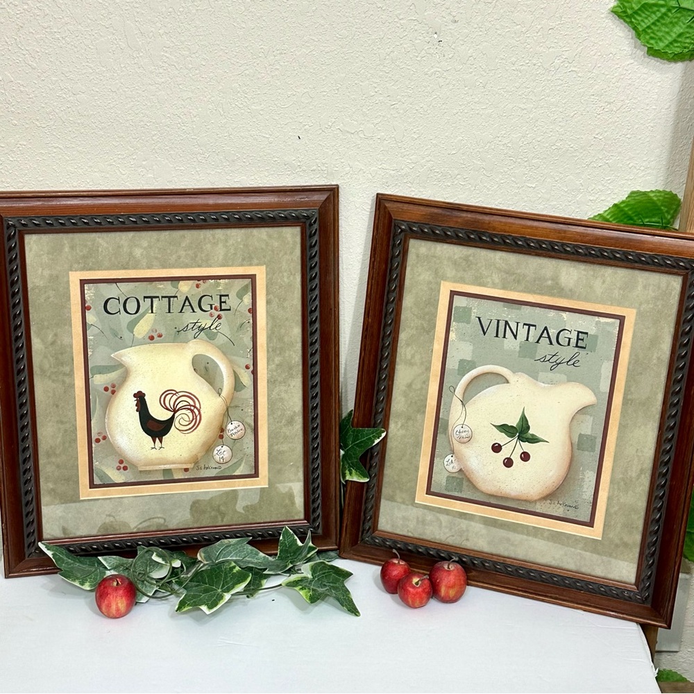 Framed Cottage Core Vintage Art Pictures